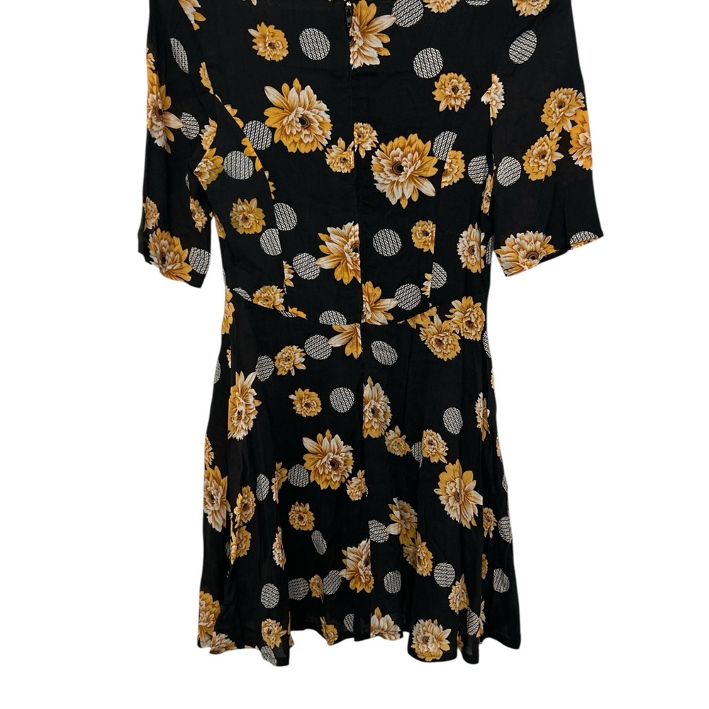 Minkpink Size XS Black and Yellow Floral Dress - Picture 2 of 2
